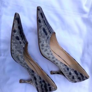 Nine West snakeskin heels grey/black/white 8.5